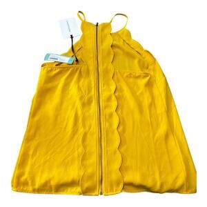 41 Hawthorn Blouse Adult M Blouse Top Yellow Stitch Fix Sleeveless Scalloped